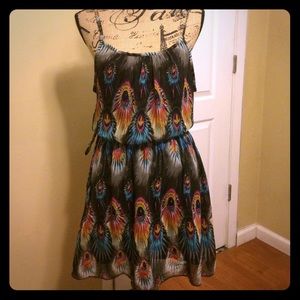 Gorgeous peacock print Poetry dress